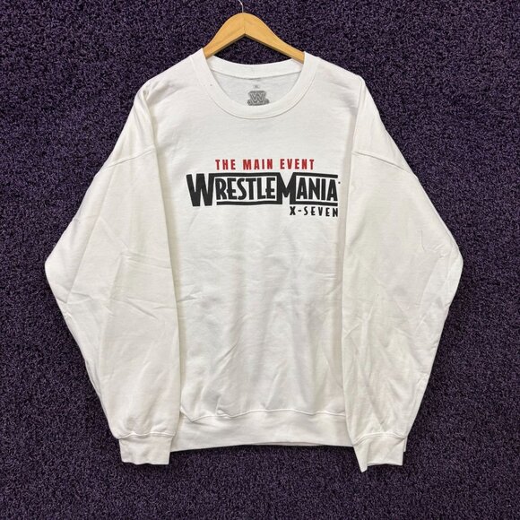Wrestlemania X7 Rock vs Stone Cold WWE Crewneck Sweater XL - Picture 3 of 5